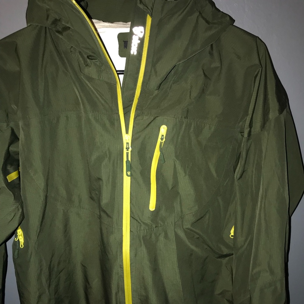 Forest green stoic rain jacket